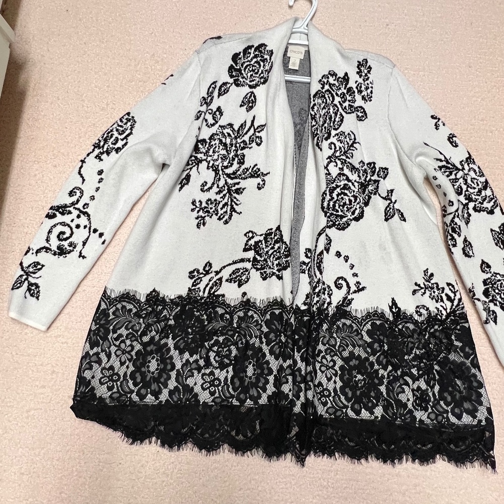 Chicos off white and black jacket